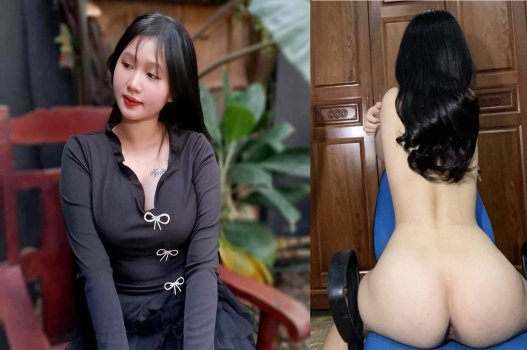 Em gái mũm chỉ thích nằm trên nhảy