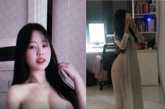 Nữ duyên dáng uốn éo khi phấn khởi